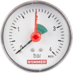Манометр  4 бар аксиальный D 63мм 1/4,ROMMER RIM-0007-630408
