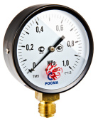 Манометр 10 бар радиальный D100мм 1/2, РОСМА TM-510P (TM-510P.0410)