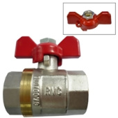 Кран газ 1/2 г/г шаровый бабочка RVC