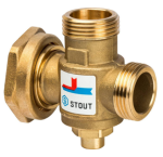 Клапан термостатический смесит.   1 НР-1 1/2ВР-1 НР 60°С Kvs 3,2 STOUT SVM-0050-326005