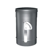 Шибер поворотный с фиксацией d160 нерж (VHR160-0.6) матов .0,5 мм