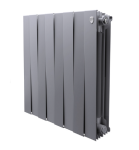 Радиатор бимет. 8 c 500/100 ROYAL THERMO PianoForte 500/Silver Satin(1440Вт,Гарантия 25лет,Россия)