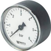 Манометр  6 бар аксиальный D 63мм 1/4, Watts Германия 10008095 F+R100