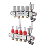 Коллекторный блок   8 x 3/4" НЕРЖ, "евроконус" VTc.586.EMNX.0608.
