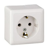 Розетка с/з 1-м откр/уст. (250В,16А) ПИ16-133 /RA16-133-B Wessen (1090200127)