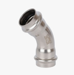 RSS-0005-000054 ROMMER Угольник 45° ВПр-ВПр, 54, из нержавеющей стали прессовой