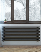 Радиатор трубчатый Loten Grey Z  (400 Вт, 4 секции, Серый RAL 7040, боковое, 180х1500х60мм)