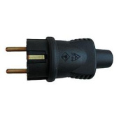 Вилка переносная В16-001 16А, 250В, IP44 каучук С000057 (1091400088)