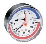 Термоманометр аксиальный 6 бар 1/2-120°C, Watts F+R818 10018742