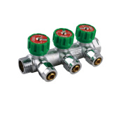 Коллектор с вентилями  3/4" x 16м/пл  3 вых.  ViEiR 403