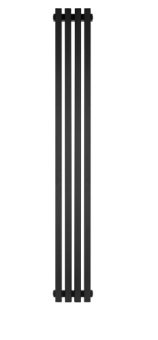 Радиатор отопления STOUT TUBE QUADRO 2410*4сек(953Вт, подкл. нижнее, цвет черный матовый муар,сталь.