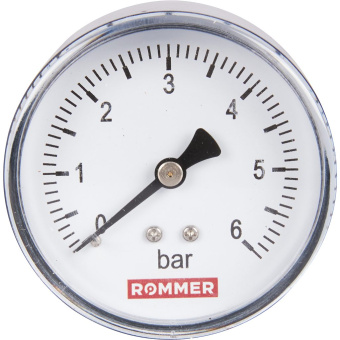 Манометр  6 бар аксиальный D 63мм 1/4, ROMMER RIM-0009-630608