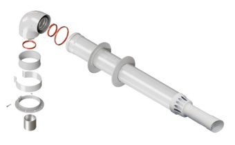 Дымоход компл.коаксиальный d 60/100 гор.L1000 с антилед (KTL-01F-1) (NAVIEN,Bosch,Protherm)