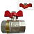 Кран газ 1/2 г/г шаровый бабочка RVC