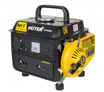 Электрогенератор HUTER HT950A бензогенератор (650Вт, 220В, Син, АИ-92, 2 л.с. Бак 4,2л)  64/1/1