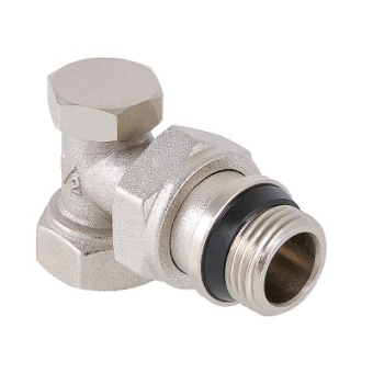 Клапан настроечный угловой 15 Valtec VT.019.NR.04  (1/2" нижний, с дополн. уплотнением)