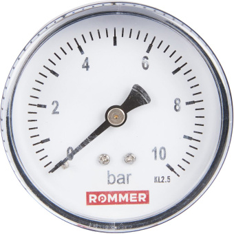 Манометр 10 бар аксиальный D 63 мм 1/4, ROMMER RIM-0009-631008