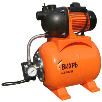 Станция автомат. ВИХРЬ АСВ-800/20 П (800 Вт,60 л/мин,40м,d 1",макс.9м,емк.20л) 68/1/5
