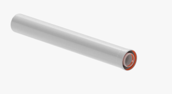 Труба удлинение коаксиальное  к котлу 1м (80/125) ROMMER RCA-8125-001000