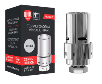 Термоголовка жидкостная ROYAL THERMO Design М30х1,5 (хром)
