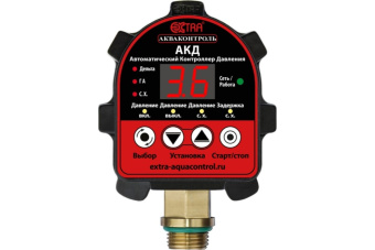 Блок автоматики к насосу АКВАКОНТРОЛЬ EXTRA АКД-10 (1,5 кВт, 2 порог.сух ход.G1/2) электронный
