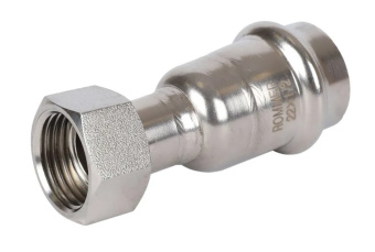 RSS-0026-002212 ROMMER Переходник с накидной гайкой ВПр-ВР, 22х1/2, из нержавеющей стали прессовой