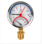 Термоманометр радиальный 6 бар 1/4-120°C, CTM CTM14R06