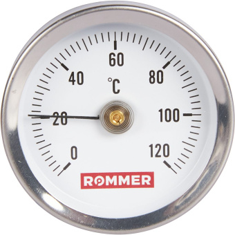 Термометр накладной 120гр. D63мм с пружиной, ROMMER RIM-0004-630015