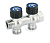 Коллектор с кранами 3/4"-3/4 с 2-мя вых. вентиль евроконус UNI-FITT 407C3320